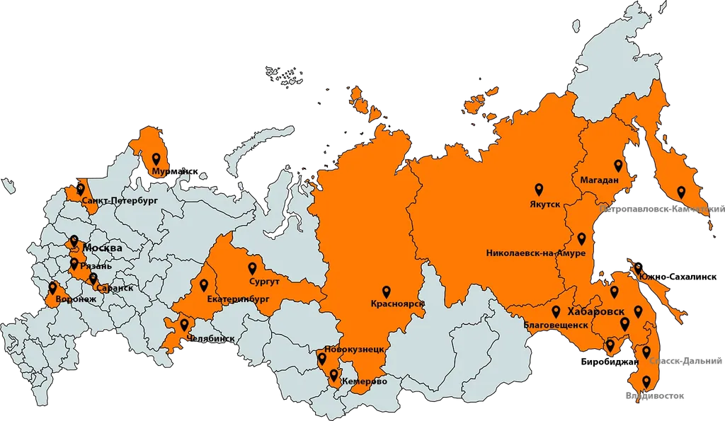 География реализованных проектов